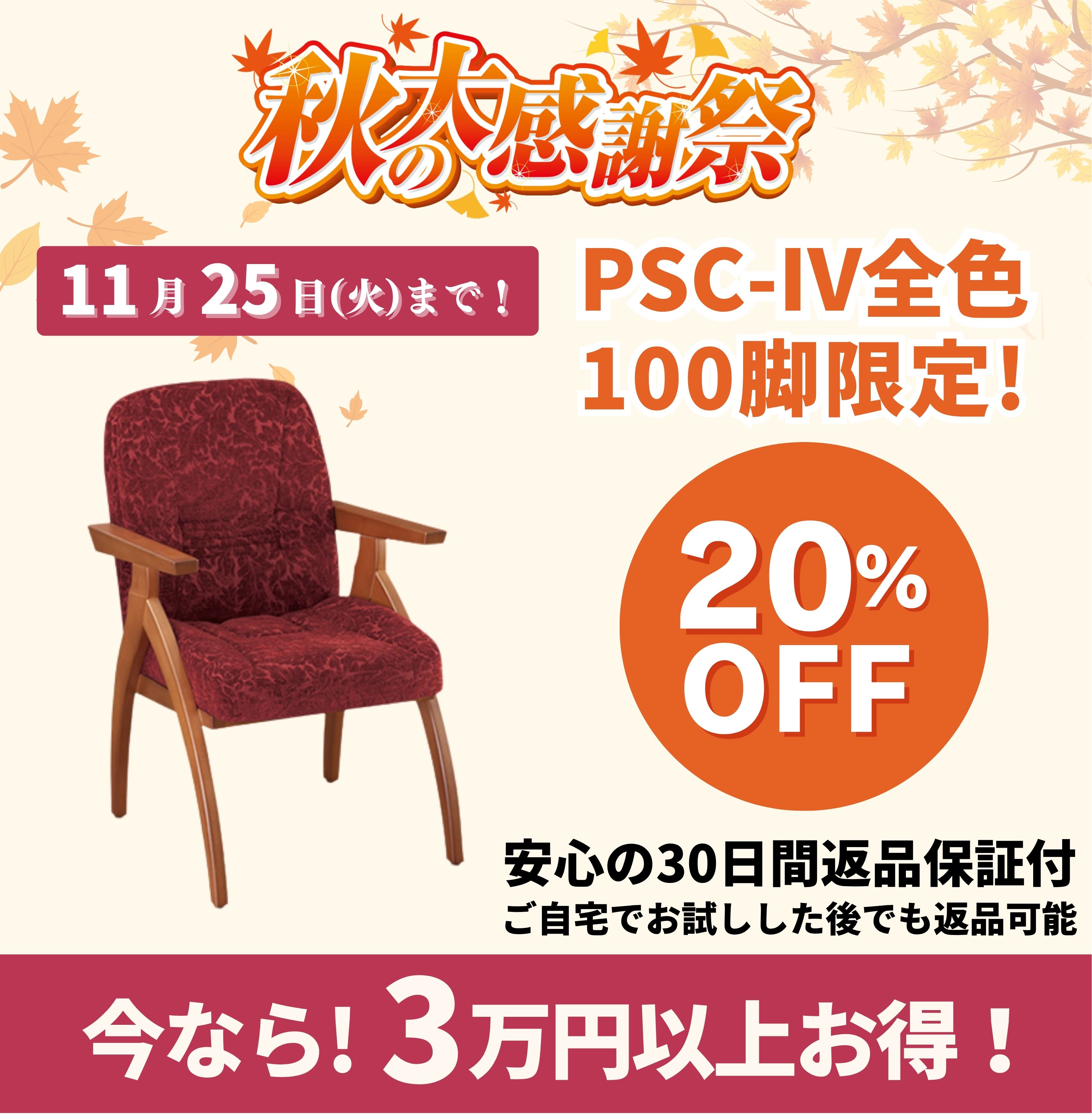 ポスチャーサポートチェア PSC-IV ボルドー 腰痛対策 A ポスチャーサポートチェア PSC-IV ボルドー 腰痛対策 B